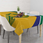 Custom South Africa Cricket Tablecloth Go Champions World Cup Proteas