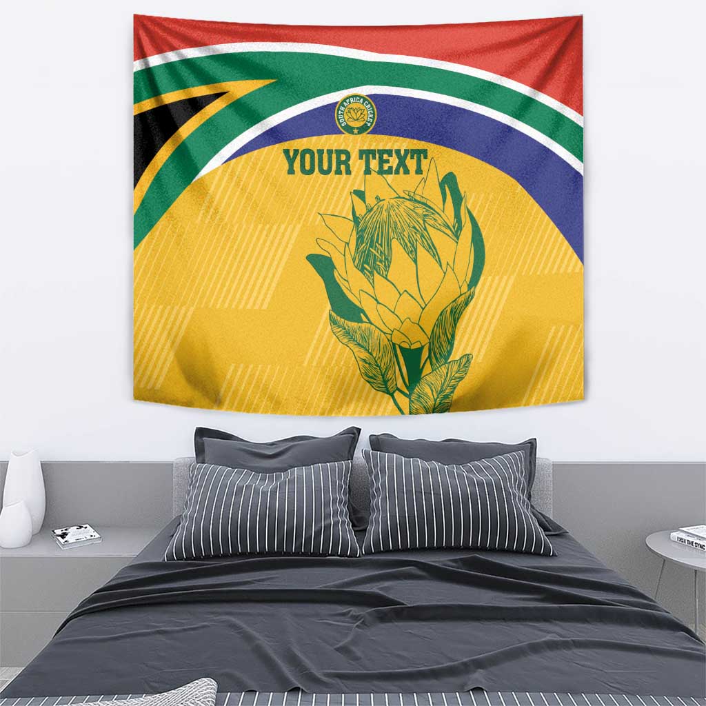 Custom South Africa Cricket Tapestry Go Champions World Cup Proteas