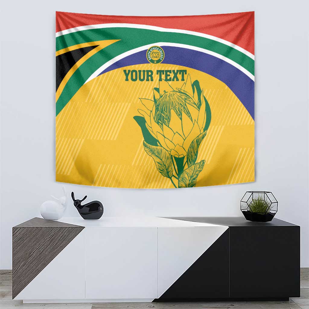 Custom South Africa Cricket Tapestry Go Champions World Cup Proteas