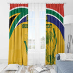 Custom South Africa Cricket Window Curtain Go Champions World Cup Proteas