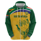Custom South Africa Cricket Zip Hoodie Go Champions World Cup Proteas