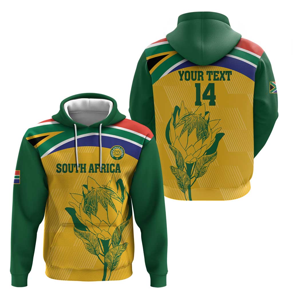 Custom South Africa Cricket Zip Hoodie Go Champions World Cup Proteas