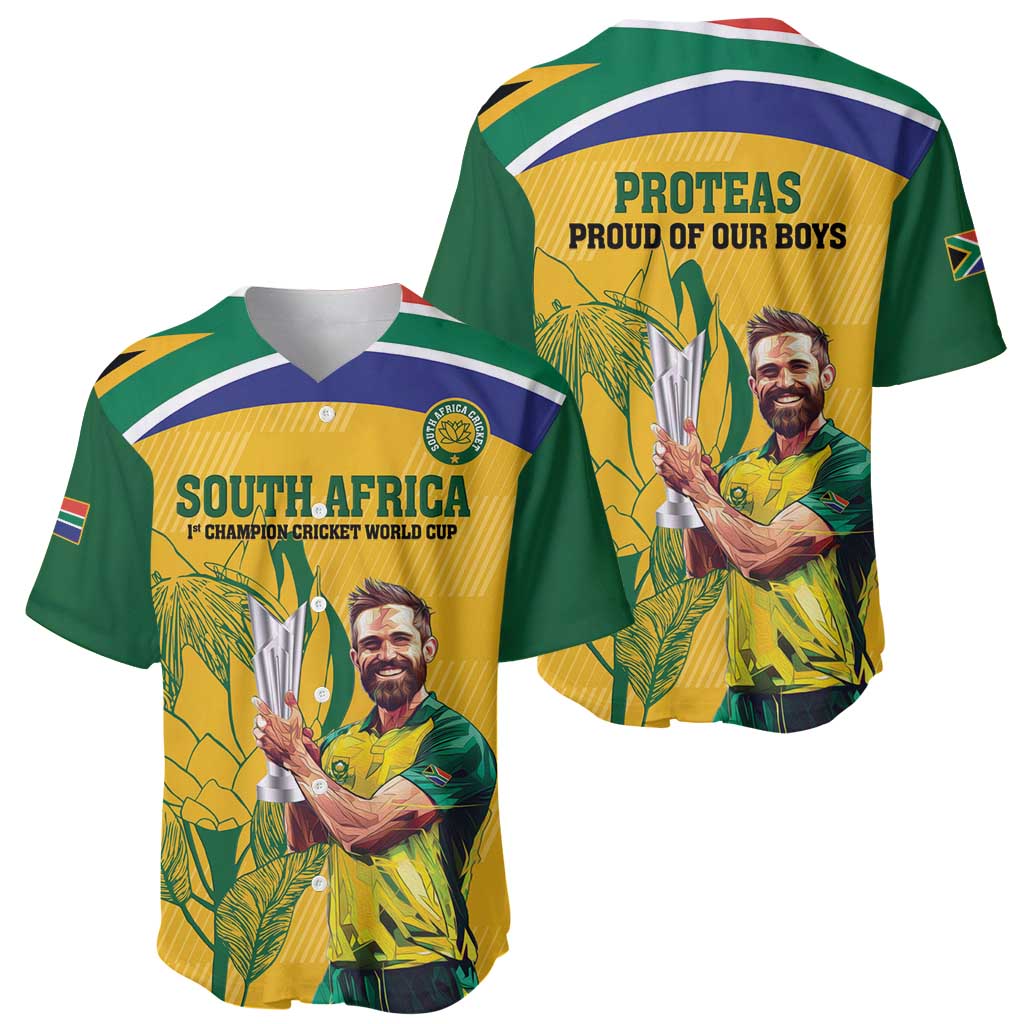 South Africa Cricket Baseball Jersey 1st Champions World Cup Proud Of Our Boys