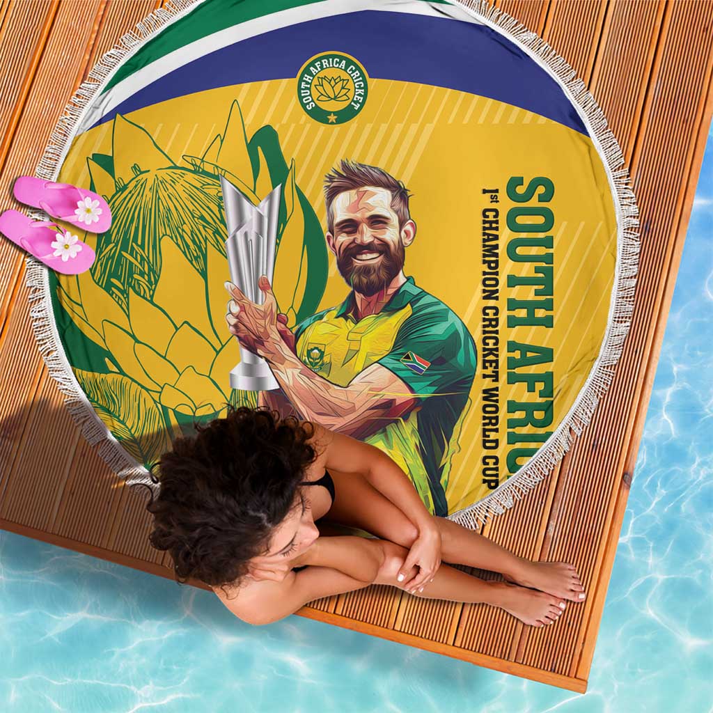 South Africa Cricket Beach Blanket 1st Champions World Cup Proud Of Our Boys