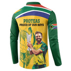 South Africa Cricket Button Sweatshirt 1st Champions World Cup Proud Of Our Boys