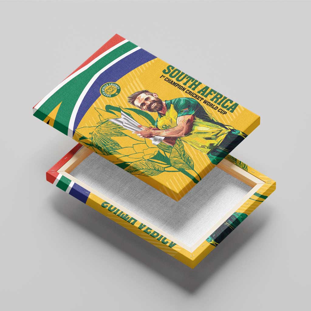South Africa Cricket Canvas Wall Art 1st Champions World Cup Proud Of Our Boys