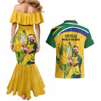 South Africa Cricket Couples Matching Mermaid Dress and Hawaiian Shirt 1st Champions World Cup Proud Of Our Boys