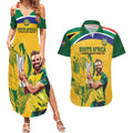 South Africa Cricket Couples Matching Summer Maxi Dress and Hawaiian Shirt 1st Champions World Cup Proud Of Our Boys