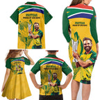 South Africa Cricket Family Matching Long Sleeve Bodycon Dress and Hawaiian Shirt 1st Champions World Cup Proud Of Our Boys