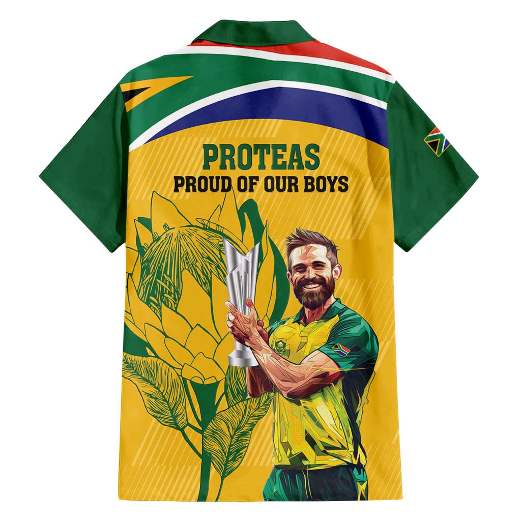 South Africa Cricket Family Matching Long Sleeve Bodycon Dress and Hawaiian Shirt 1st Champions World Cup Proud Of Our Boys