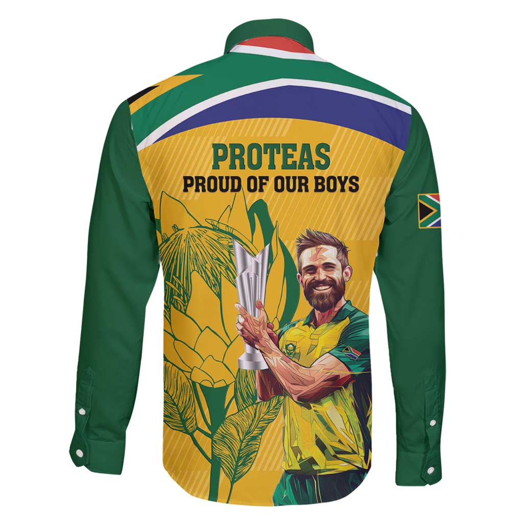 South Africa Cricket Family Matching Long Sleeve Bodycon Dress and Hawaiian Shirt 1st Champions World Cup Proud Of Our Boys