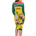 South Africa Cricket Family Matching Long Sleeve Bodycon Dress and Hawaiian Shirt 1st Champions World Cup Proud Of Our Boys