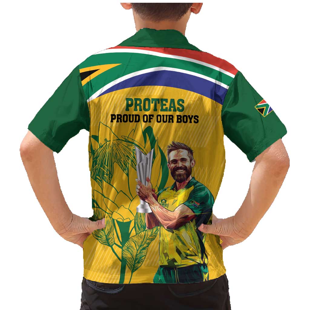 South Africa Cricket Family Matching Mermaid Dress and Hawaiian Shirt 1st Champions World Cup Proud Of Our Boys