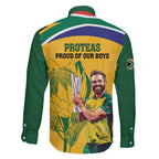 South Africa Cricket Family Matching Off The Shoulder Long Sleeve Dress and Hawaiian Shirt 1st Champions World Cup Proud Of Our Boys