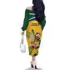 South Africa Cricket Family Matching Off The Shoulder Long Sleeve Dress and Hawaiian Shirt 1st Champions World Cup Proud Of Our Boys