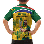 South Africa Cricket Family Matching Short Sleeve Bodycon Dress and Hawaiian Shirt 1st Champions World Cup Proud Of Our Boys
