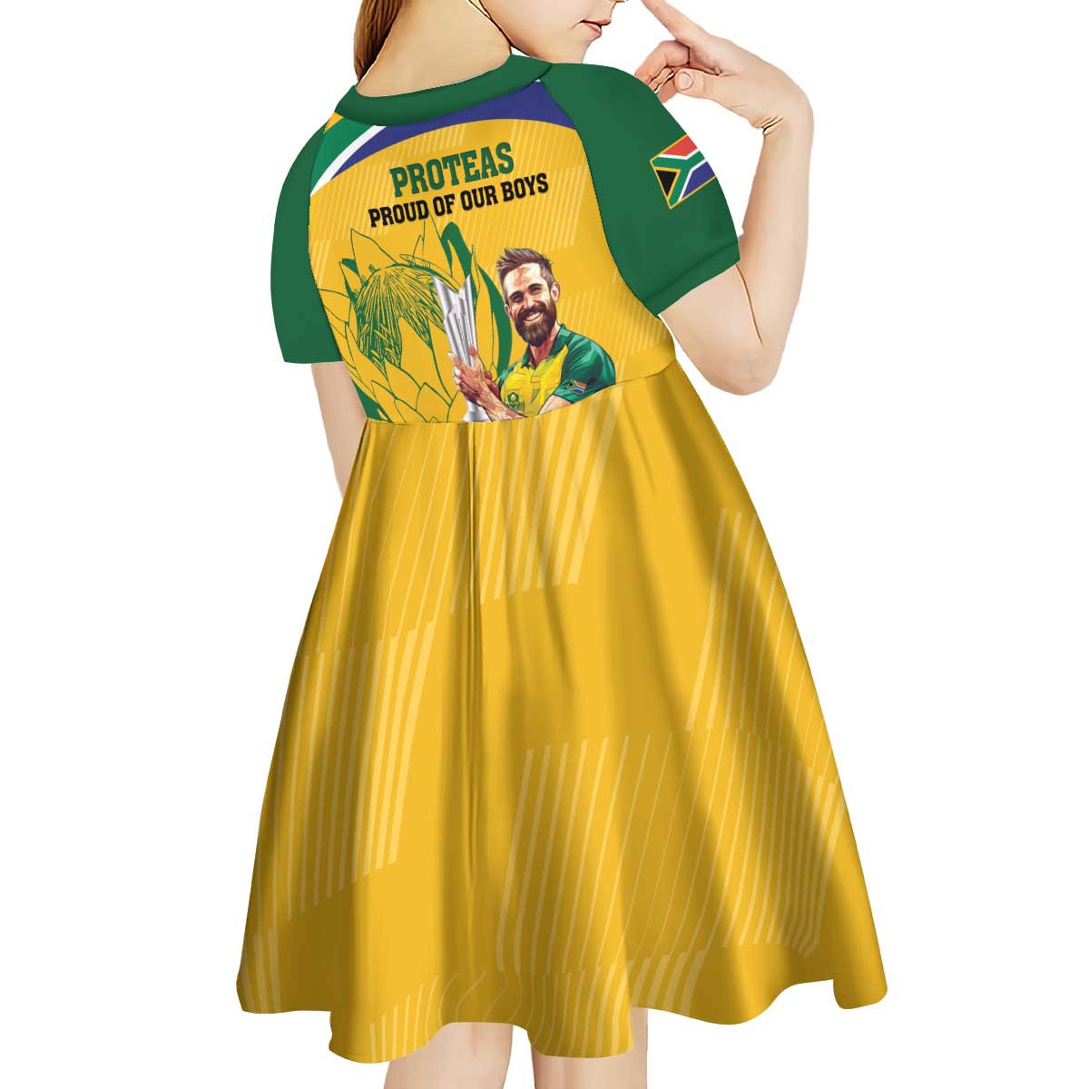 South Africa Cricket Kid Short Sleeve Dress 1st Champions World Cup Proud Of Our Boys