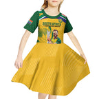 South Africa Cricket Kid Short Sleeve Dress 1st Champions World Cup Proud Of Our Boys