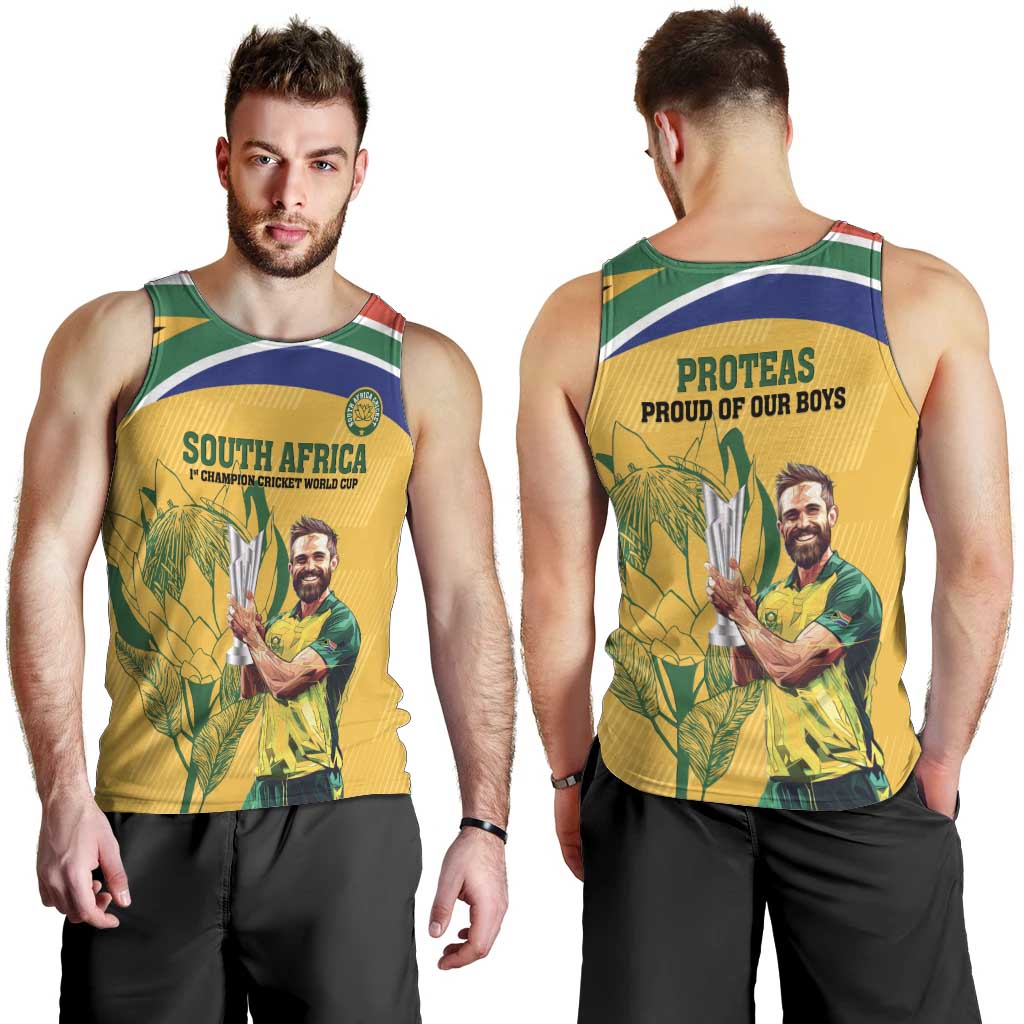 South Africa Cricket Men Tank Top 1st Champions World Cup Proud Of Our Boys