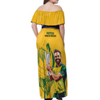 South Africa Cricket Off Shoulder Maxi Dress 1st Champions World Cup Proud Of Our Boys