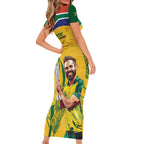 South Africa Cricket Short Sleeve Bodycon Dress 1st Champions World Cup Proud Of Our Boys