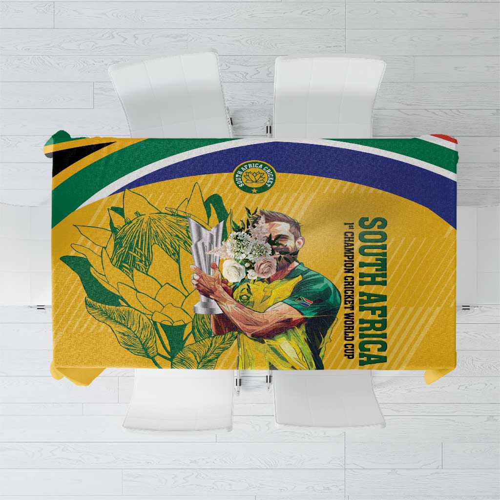 South Africa Cricket Tablecloth 1st Champions World Cup Proud Of Our Boys