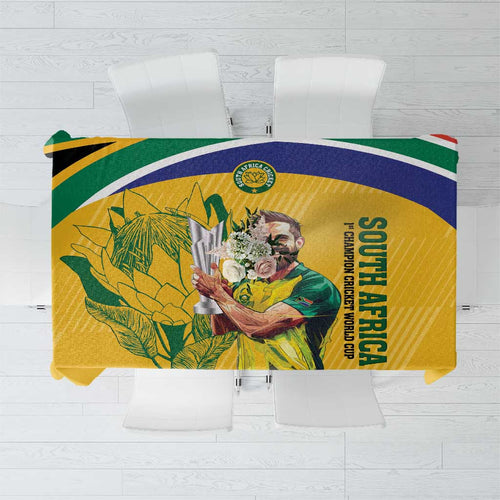 South Africa Cricket Tablecloth 1st Champions World Cup Proud Of Our Boys