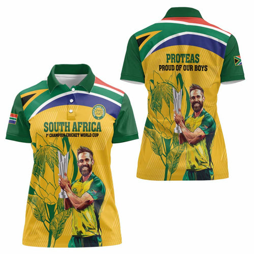 South Africa Cricket Women Polo Shirt 1st Champions World Cup Proud Of Our Boys