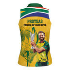 South Africa Cricket Women Sleeveless Polo Shirt 1st Champions World Cup Proud Of Our Boys