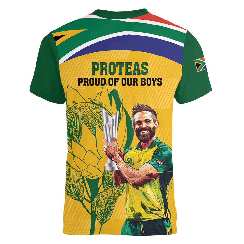 South Africa Cricket Women V-Neck T-Shirt 1st Champions World Cup Proud Of Our Boys