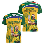 South Africa Cricket Women V-Neck T-Shirt 1st Champions World Cup Proud Of Our Boys