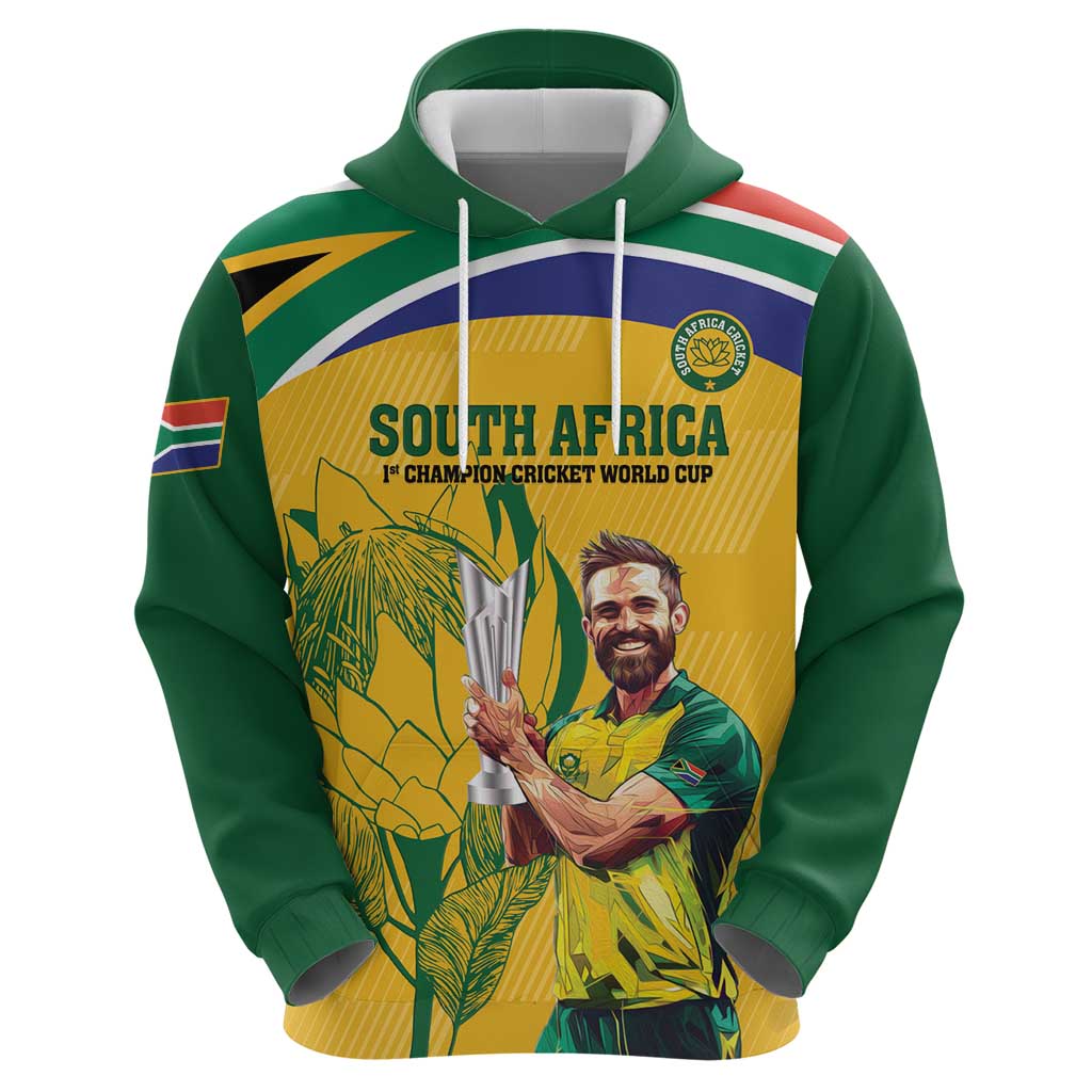 South Africa Cricket Zip Hoodie 1st Champions World Cup Proud Of Our Boys