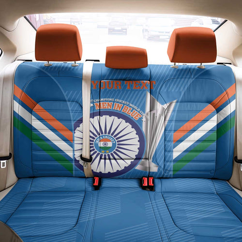 Custom India Cricket Back Car Seat Cover 2nd Champions World Cup Men In Blue