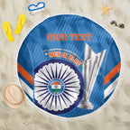 Custom India Cricket Beach Blanket 2nd Champions World Cup Men In Blue