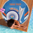 Custom India Cricket Beach Blanket 2nd Champions World Cup Men In Blue