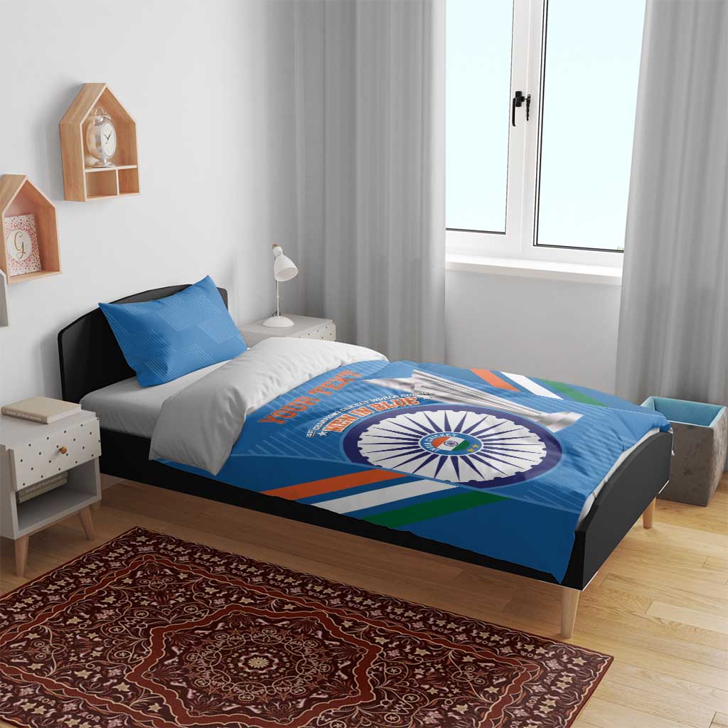 Custom India Cricket Bedding Set 2nd Champions World Cup Men In Blue