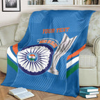 Custom India Cricket Blanket 2nd Champions World Cup Men In Blue