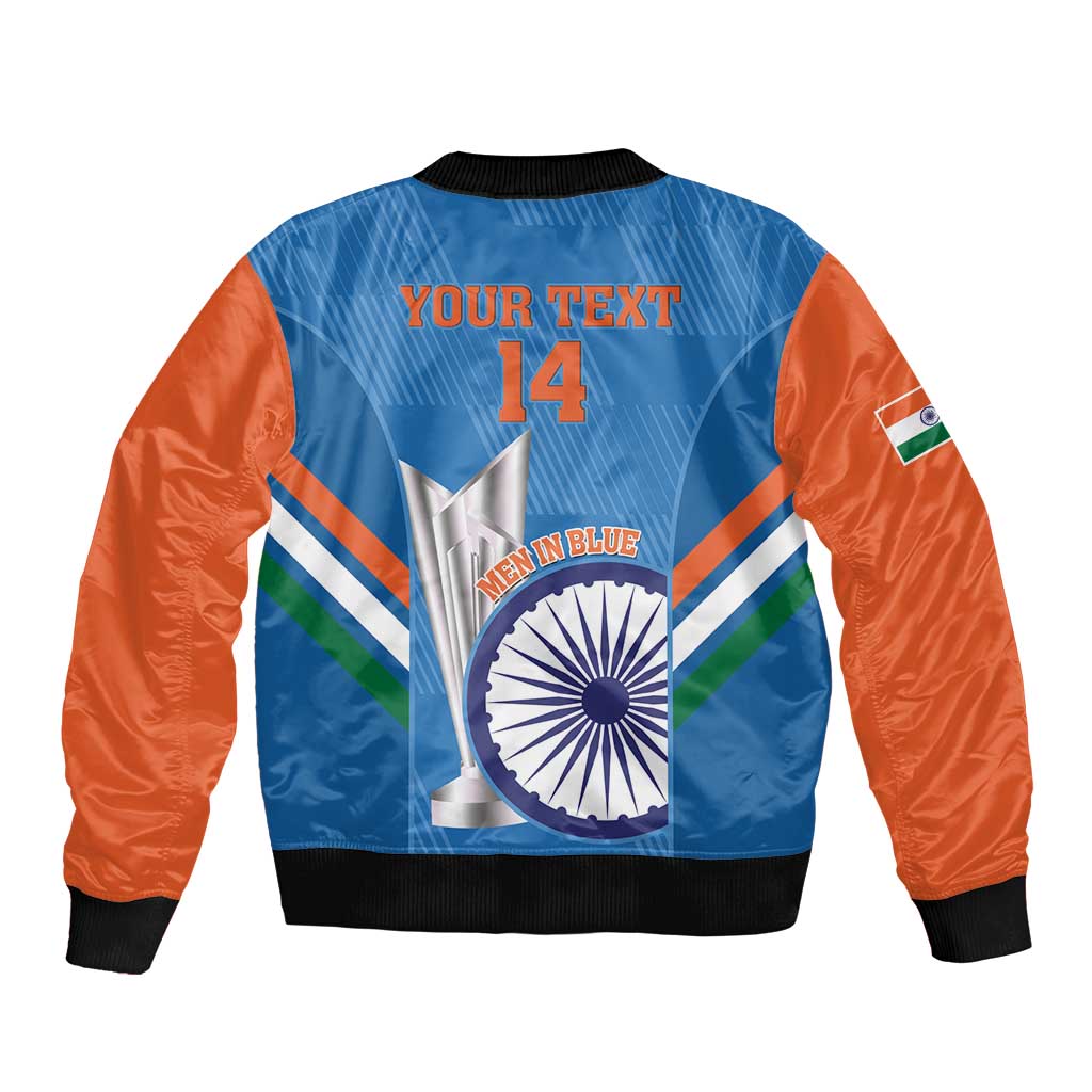 Custom India Cricket Bomber Jacket 2nd Champions World Cup Men In Blue