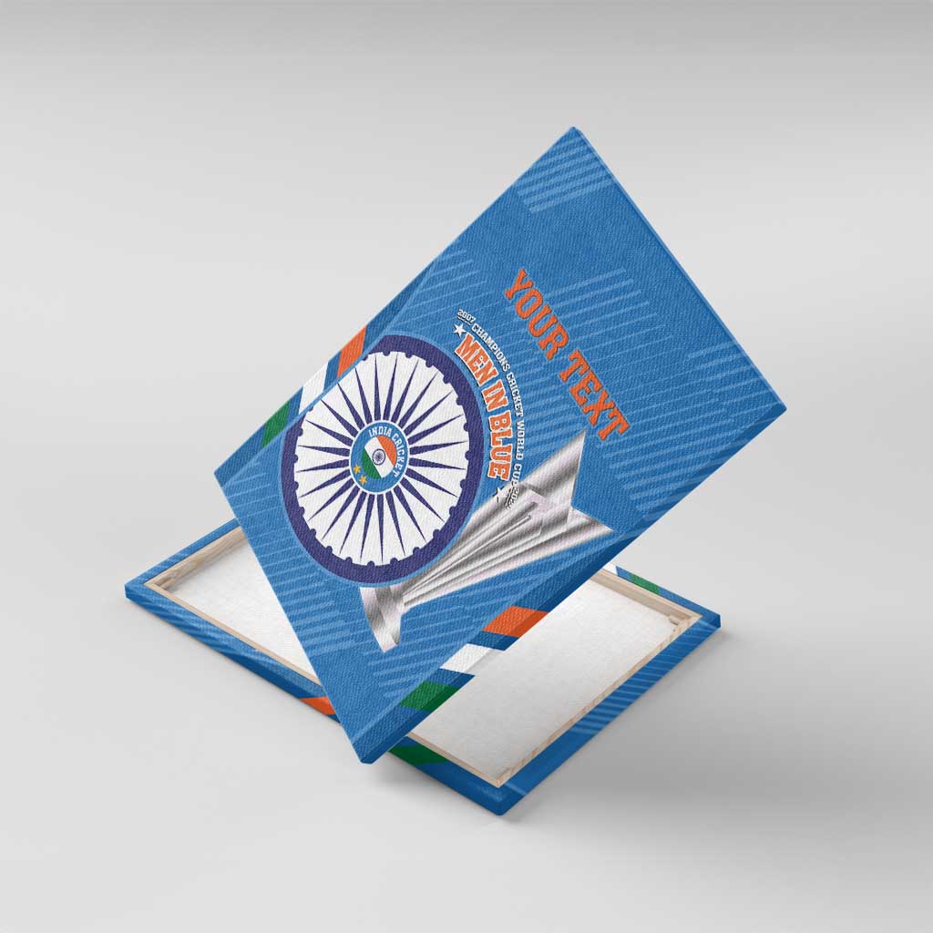 Custom India Cricket Canvas Wall Art 2nd Champions World Cup Men In Blue