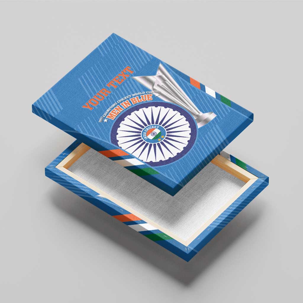 Custom India Cricket Canvas Wall Art 2nd Champions World Cup Men In Blue