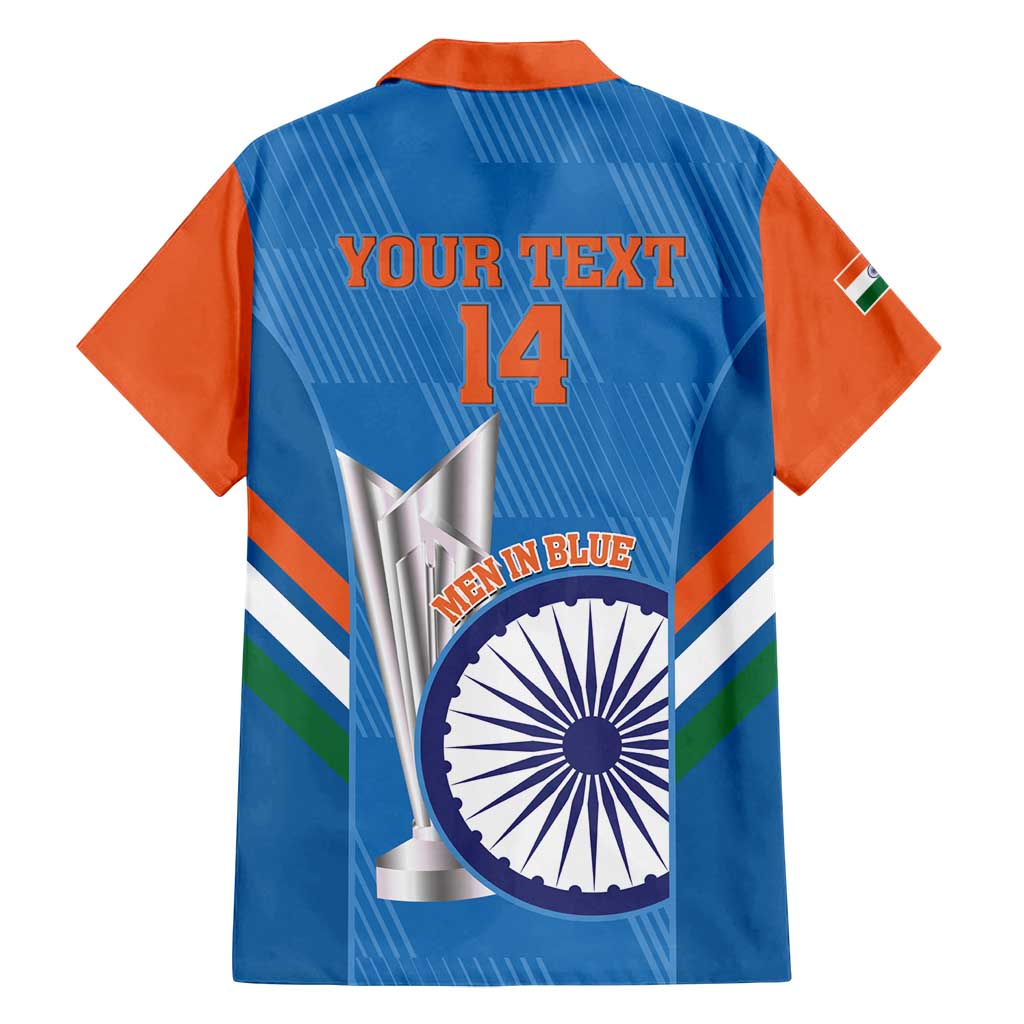Custom India Cricket Family Matching Off Shoulder Maxi Dress and Hawaiian Shirt 2nd Champions World Cup Men In Blue