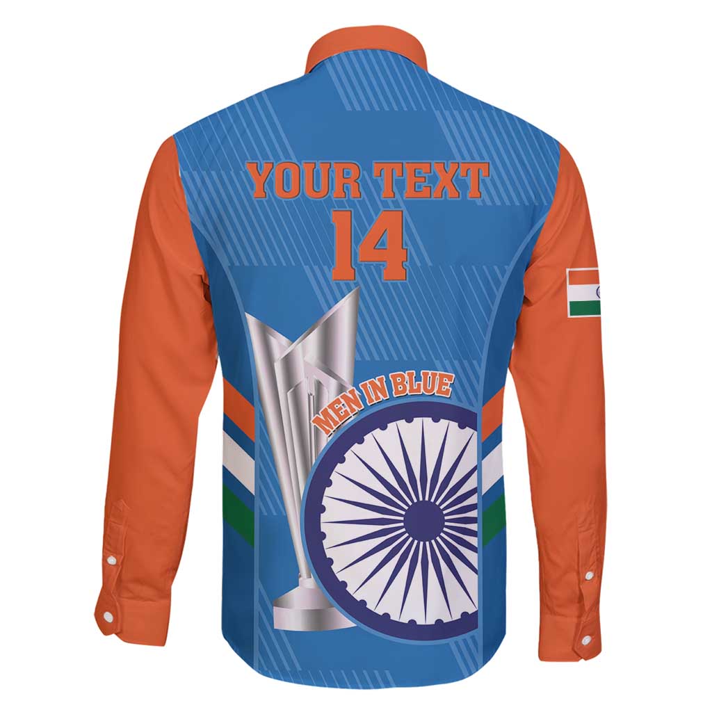 Custom India Cricket Family Matching Off Shoulder Maxi Dress and Hawaiian Shirt 2nd Champions World Cup Men In Blue