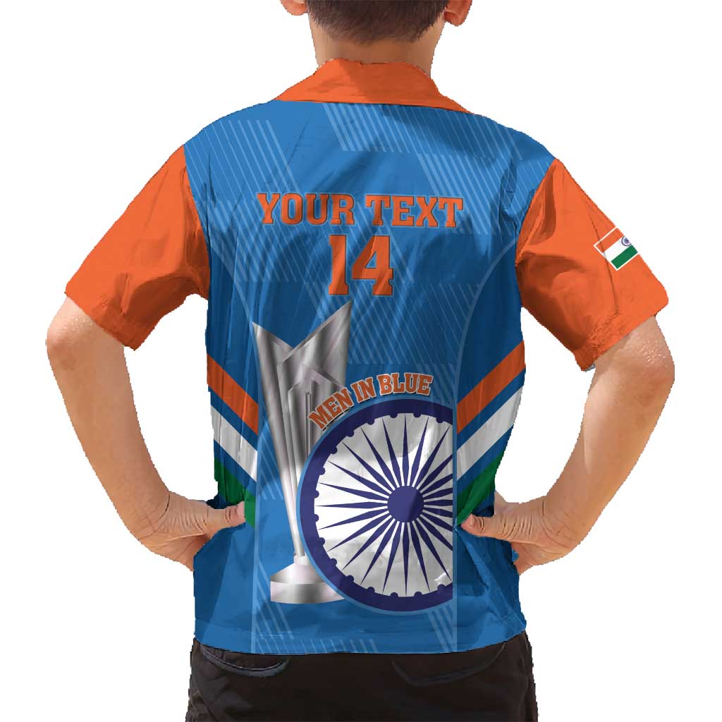 Custom India Cricket Family Matching Summer Maxi Dress and Hawaiian Shirt 2nd Champions World Cup Men In Blue