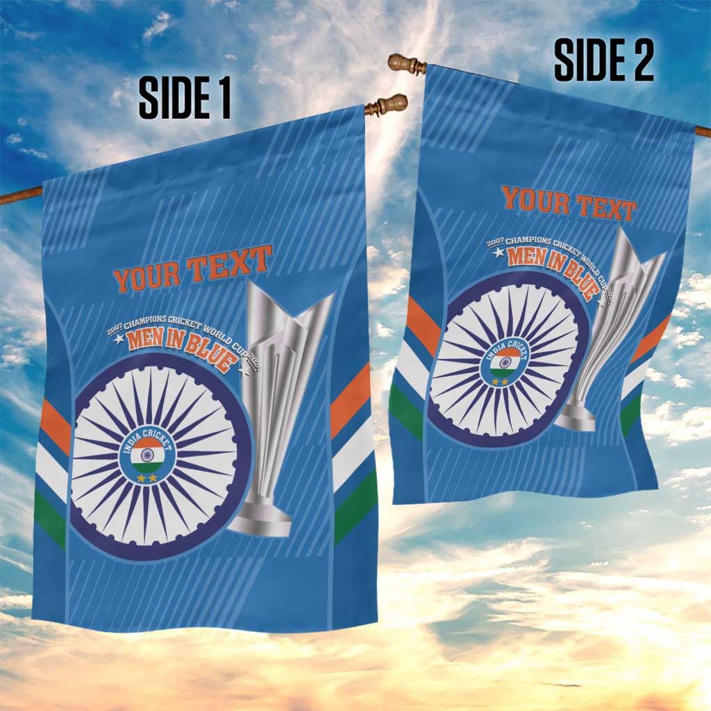 Custom India Cricket Garden Flag 2nd Champions World Cup Men In Blue
