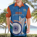 Custom India Cricket Hawaiian Shirt 2nd Champions World Cup Men In Blue