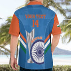 Custom India Cricket Hawaiian Shirt 2nd Champions World Cup Men In Blue