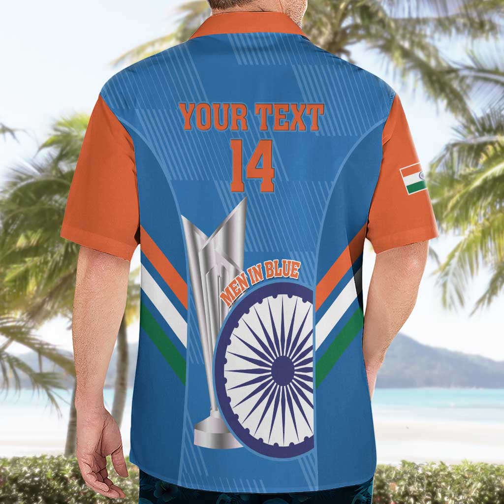 Custom India Cricket Hawaiian Shirt 2nd Champions World Cup Men In Blue