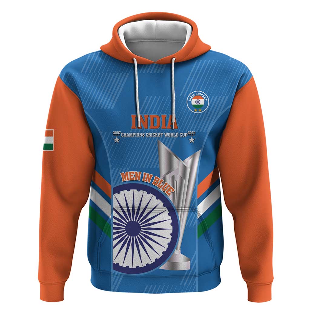 Custom India Cricket Hoodie 2nd Champions World Cup Men In Blue