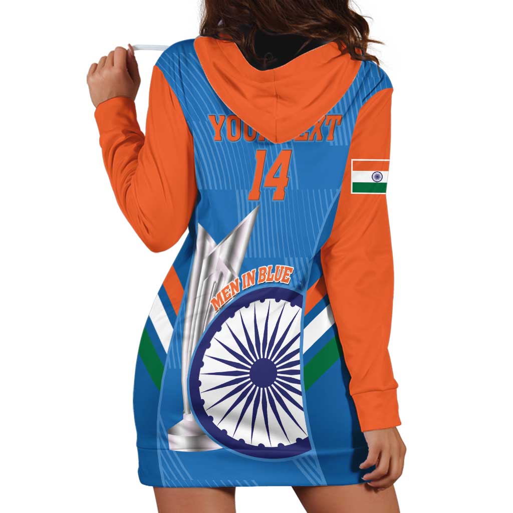 Custom India Cricket Hoodie Dress 2nd Champions World Cup Men In Blue