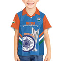 Custom India Cricket Kid Hawaiian Shirt 2nd Champions World Cup Men In Blue